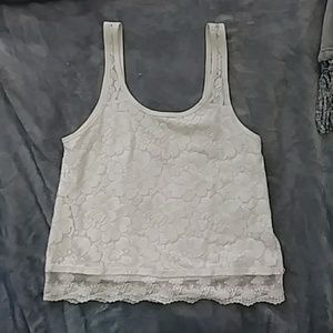 White floral tank